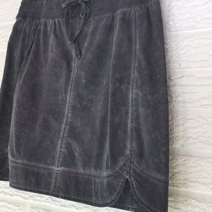 Charcoal khaki distressed skirt